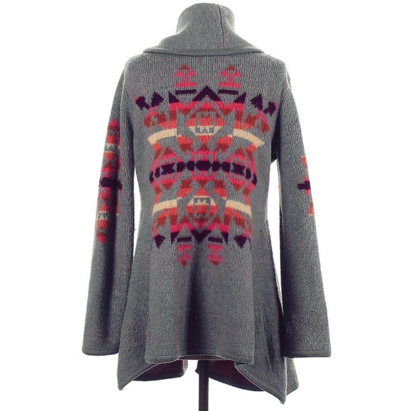 Free People Navajo Tribal Aztec Cardigan Sweater - Picture 2 of 6